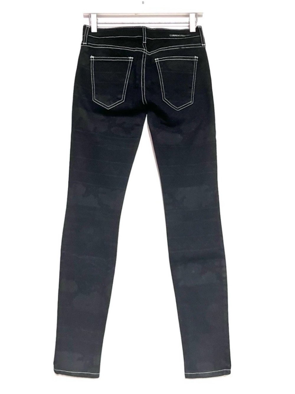 Current/Elliott The Ankle Skinny Jeans 23 NWT Black Y2K Contrast Stitch - Picture 4 of 11
